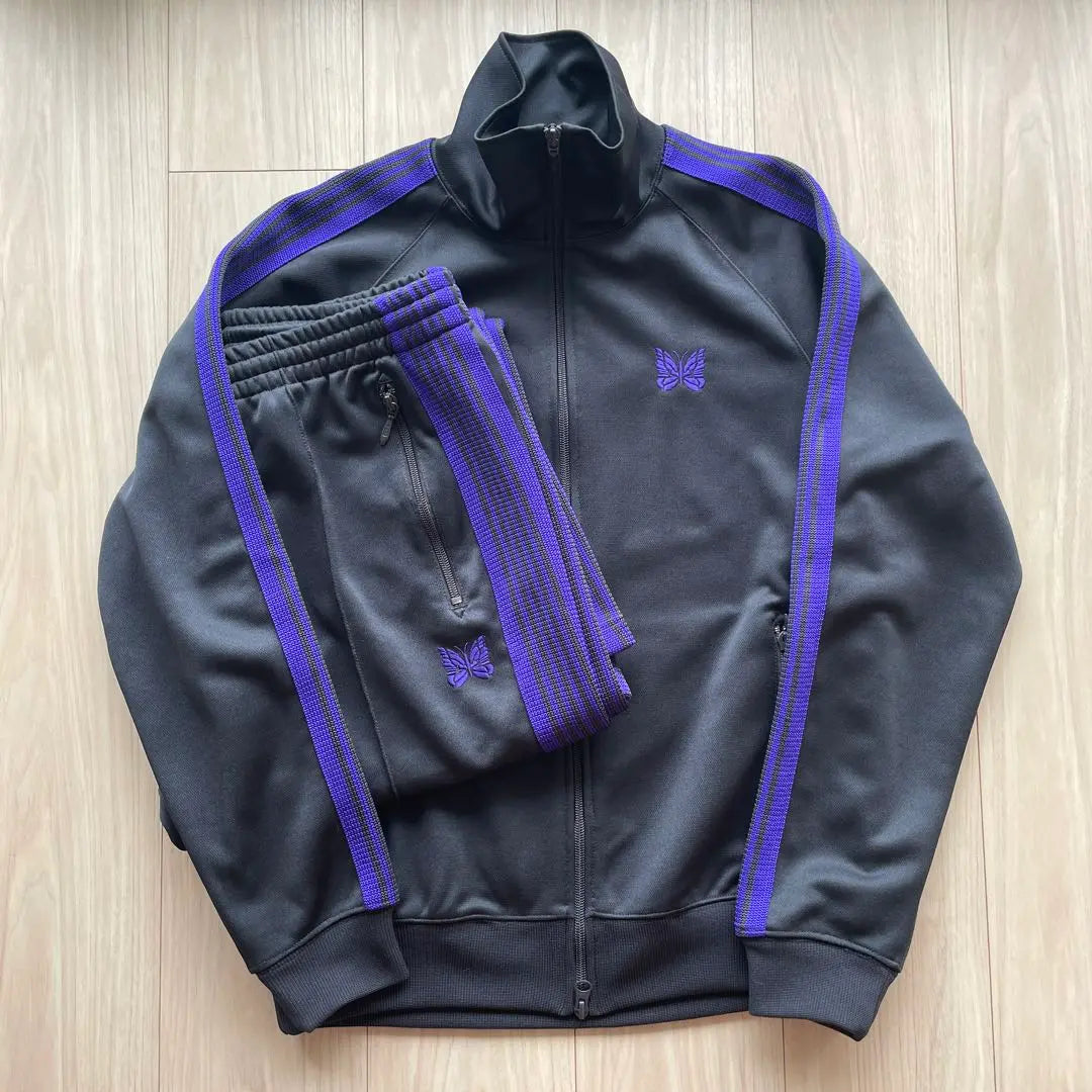 Beautiful condition needles set-up black purple track pants