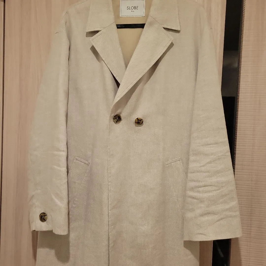 Price reduction thrower IENA SLOBE IENA Linen Chester Coat Beige