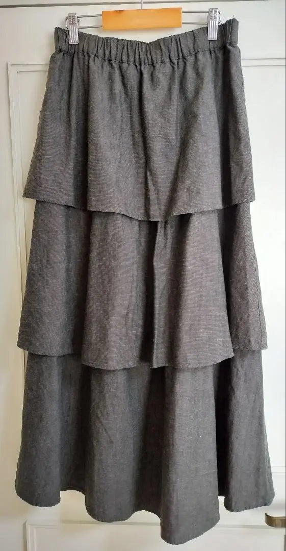 Hemp rayon tiered skirt ♡