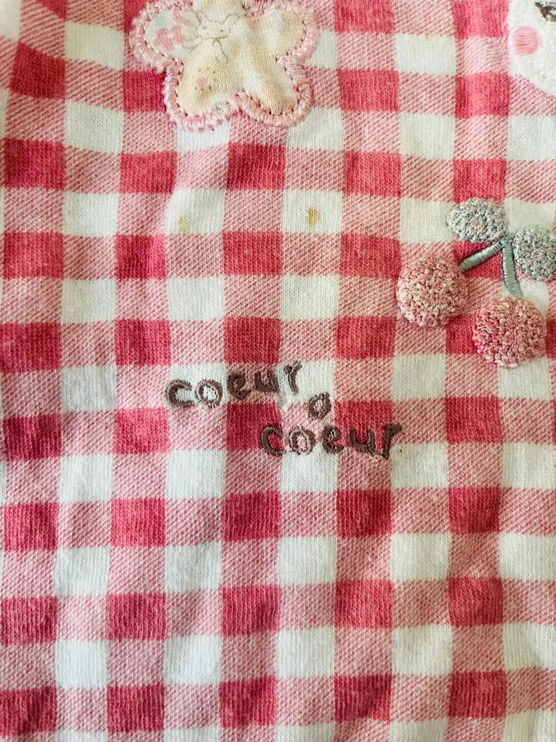 [coeur a coeur] Long sleeve shirt 90 pink check