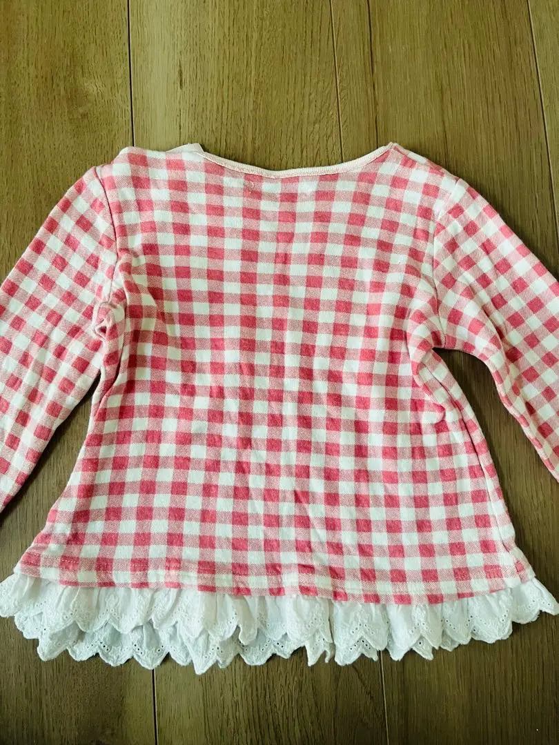 [coeur a coeur] Long sleeve shirt 90 pink check