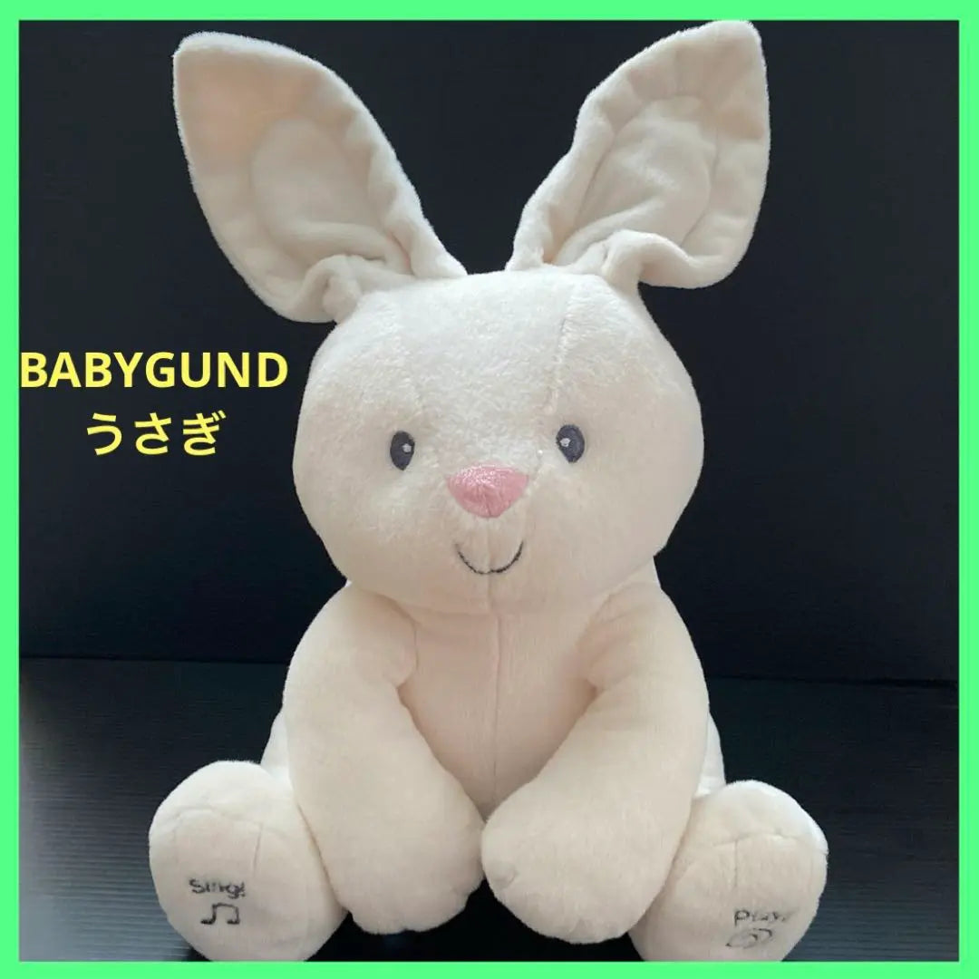 GUND Conejo de Peluche Educativo Inglés Bebé Juguete Música Juguete para Niños | GUND うさぎ ぬいぐるみ 知育 英語 ベビー玩具 音楽 キッズおもちゃ