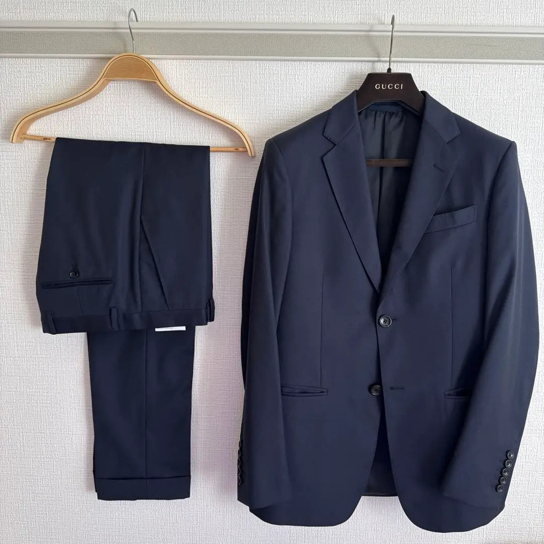 [Wear once] GUCCI dark blue navy suit navy autumn/winter Italian purchase