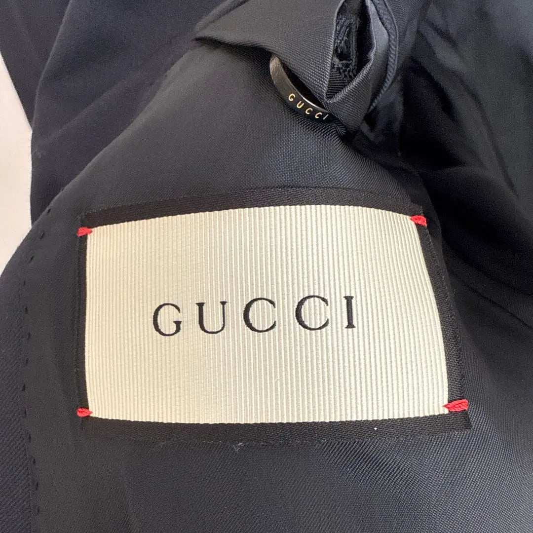 [Wear once] GUCCI dark blue navy suit navy autumn/winter Italian purchase