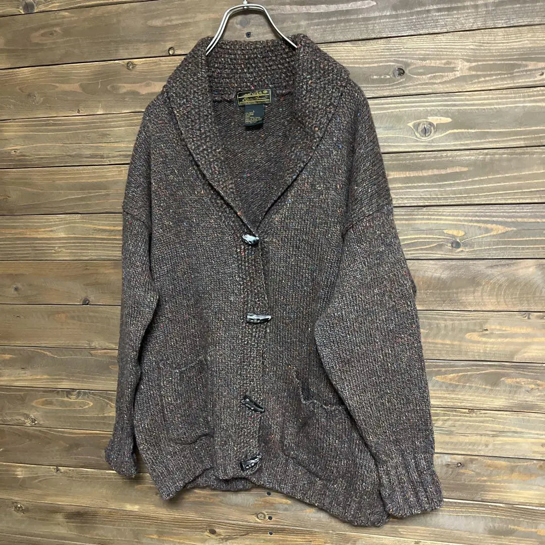 ♦︎ [Eddie Bauer] Vintage clothing, black tag, knit, cowichan sweater, L