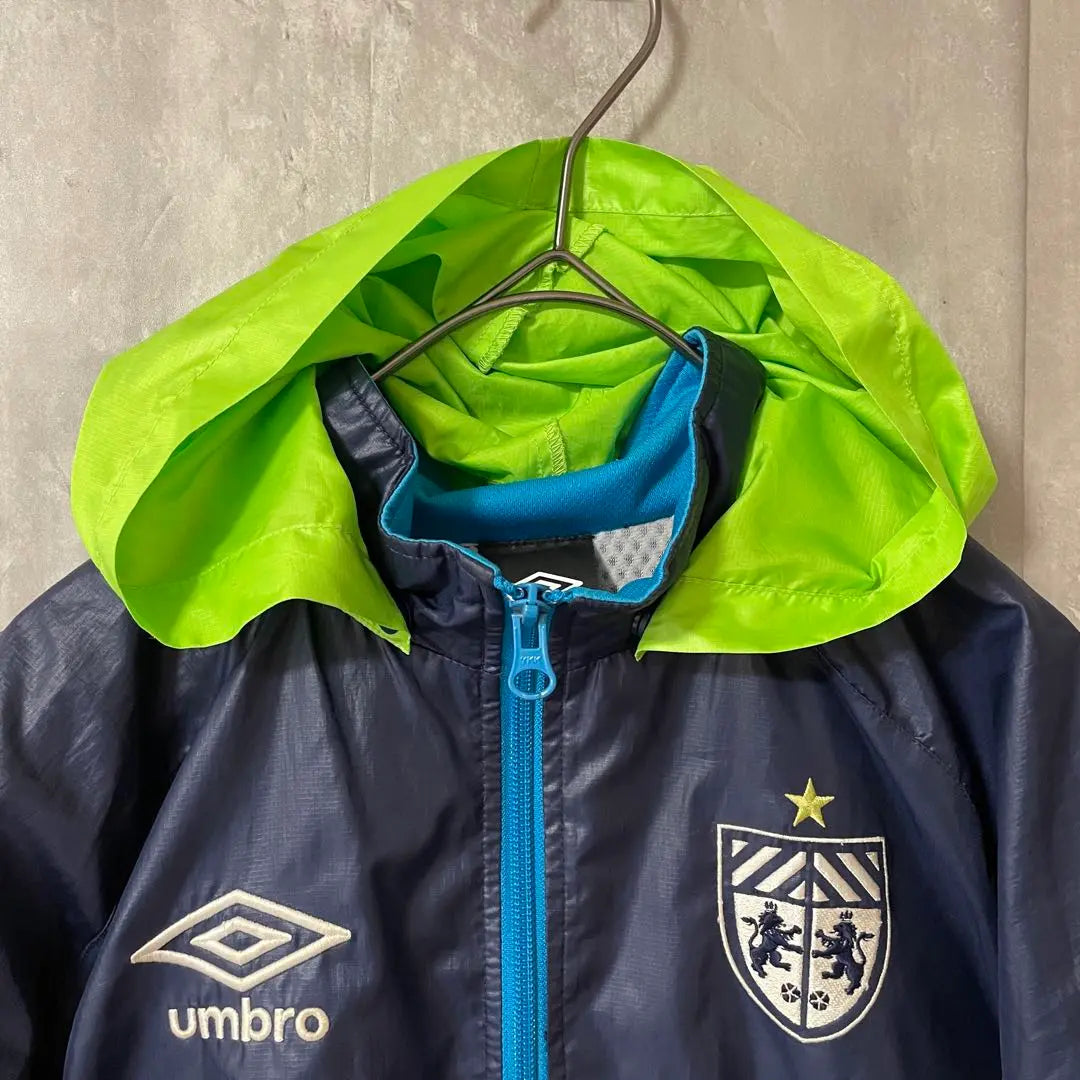 umbro nylon jacket mountain parka convenience store navy yellow green embroidery