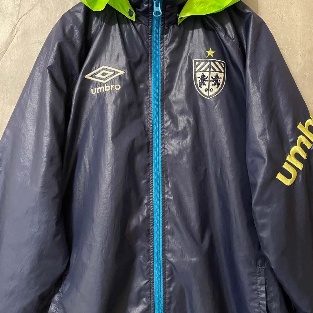 umbro nylon jacket mountain parka convenience store navy yellow green embroidery