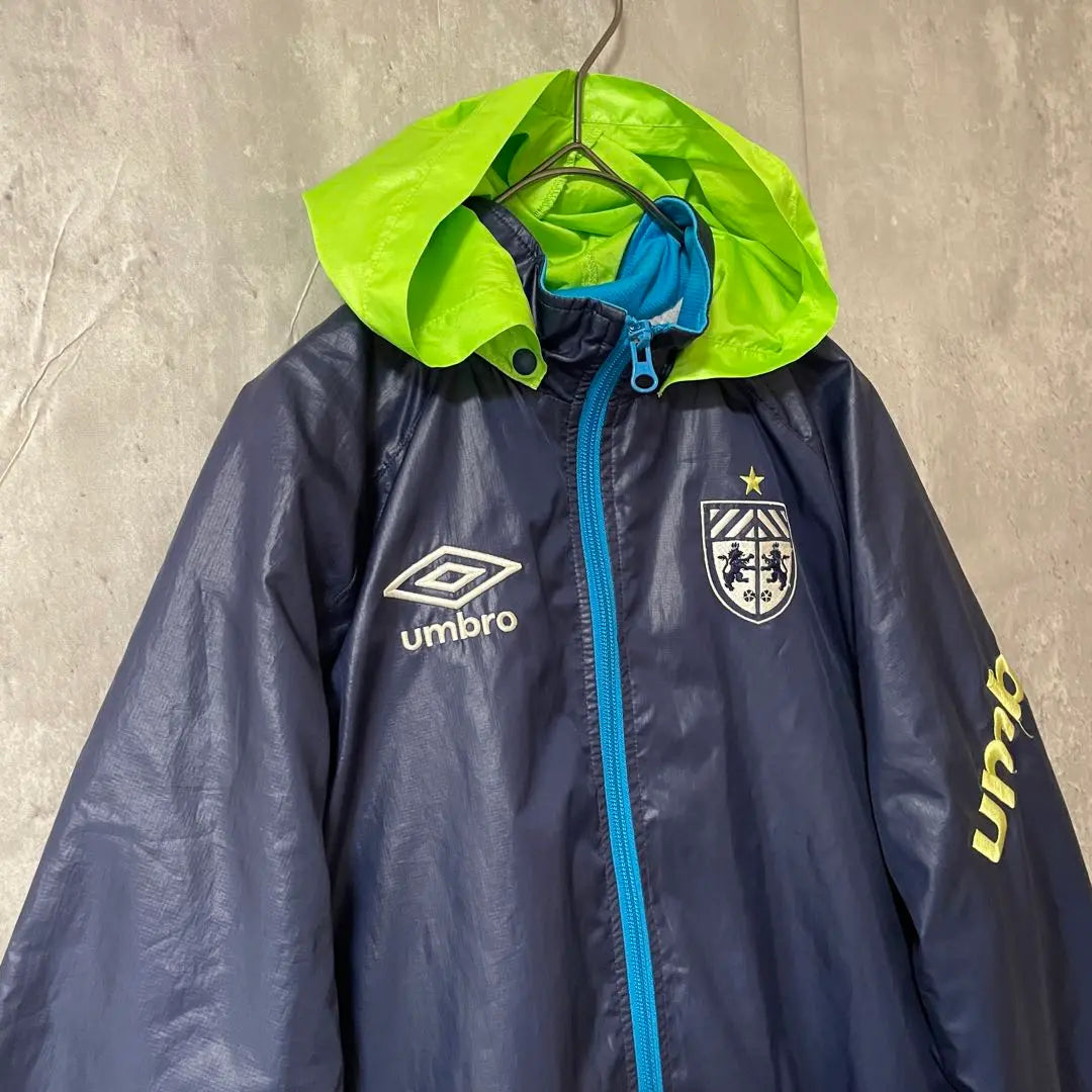 umbro nylon jacket mountain parka convenience store navy yellow green embroidery