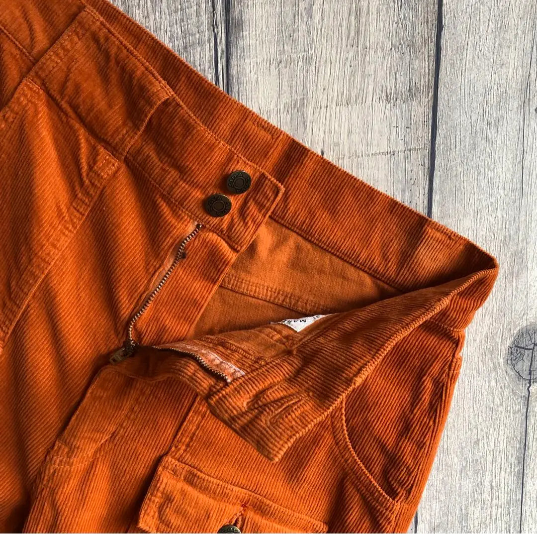 SINA COVA Corduroy Work Pants Orange Stretch