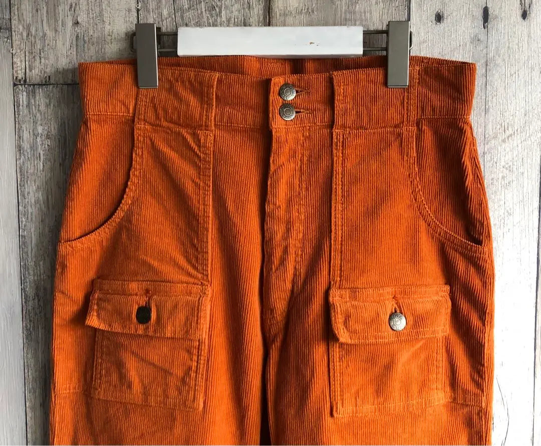 SINA COVA Corduroy Work Pants Orange Stretch