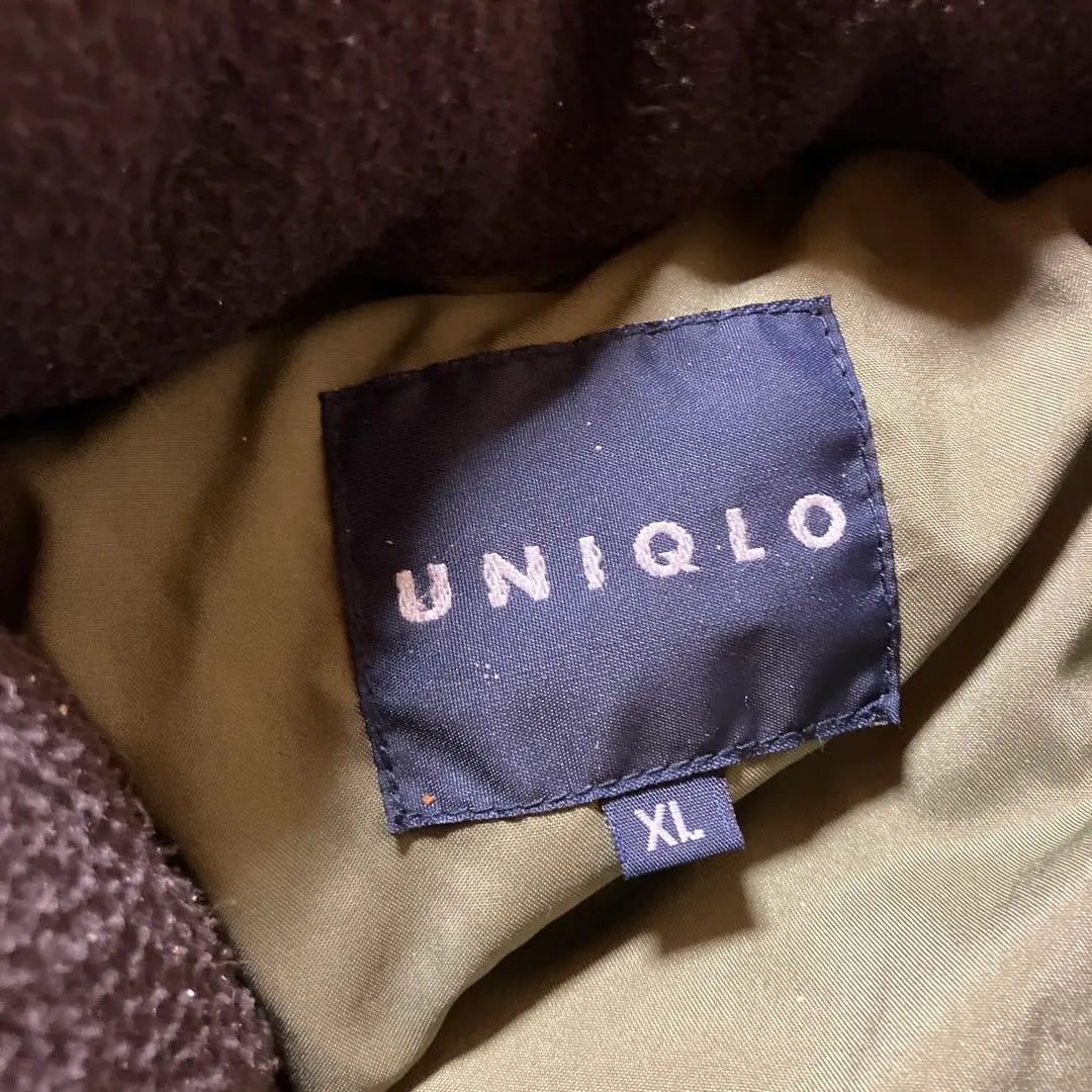 Chaqueta de plumas UNIQLO Old UNIQLO de los años 90, talla XL, color caqui grueso