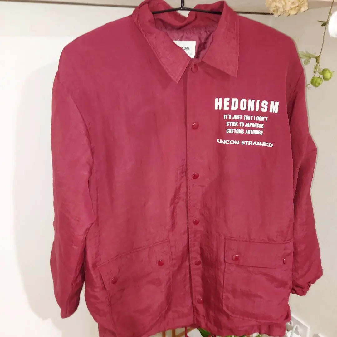 ☆Vintage Good Condition☆HEDONISM Coach Jacket Coverall Red