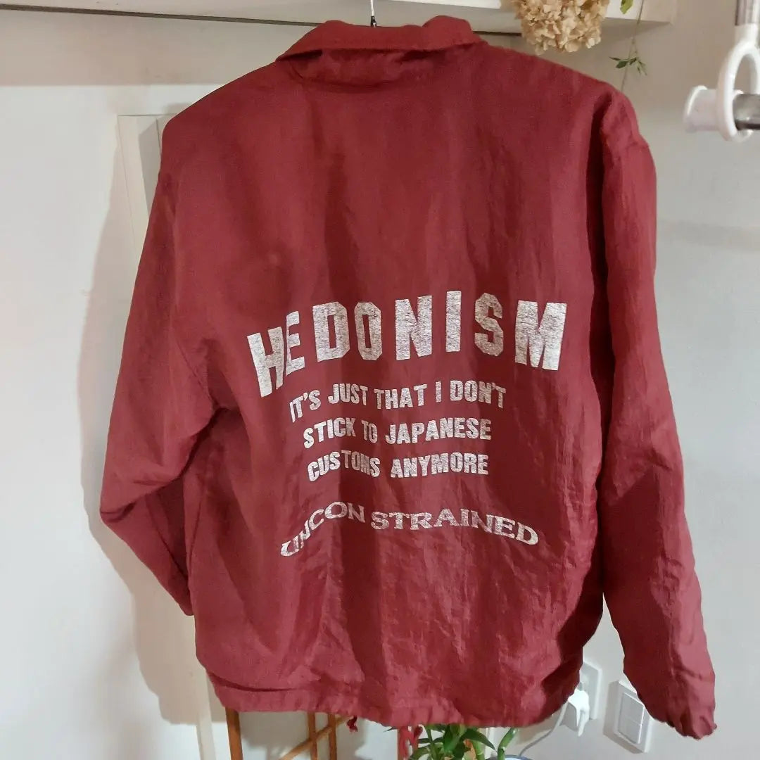 ☆Vintage Good Condition☆HEDONISM Coach Jacket Coverall Red