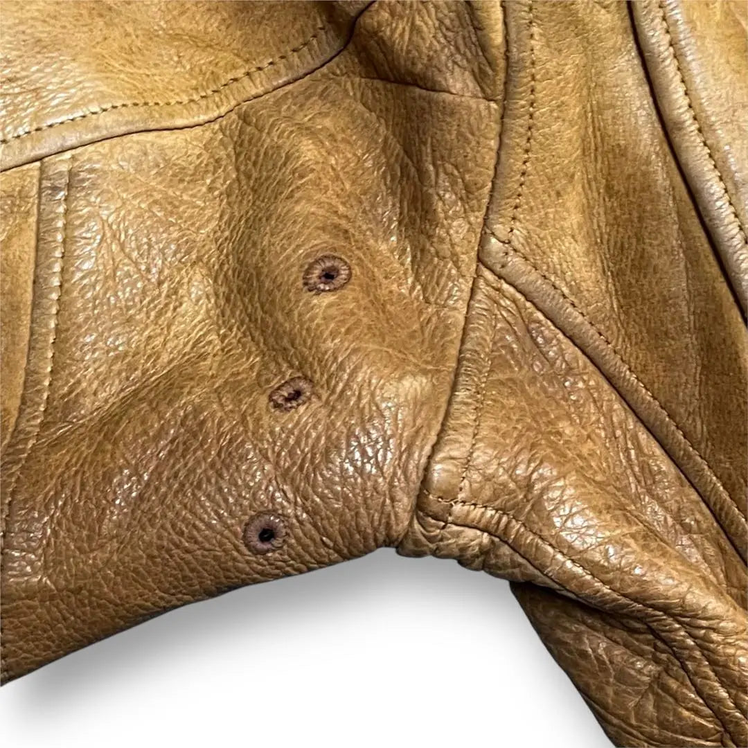 1930's Deerskin Leather Sports Jacket TALON Eyelet