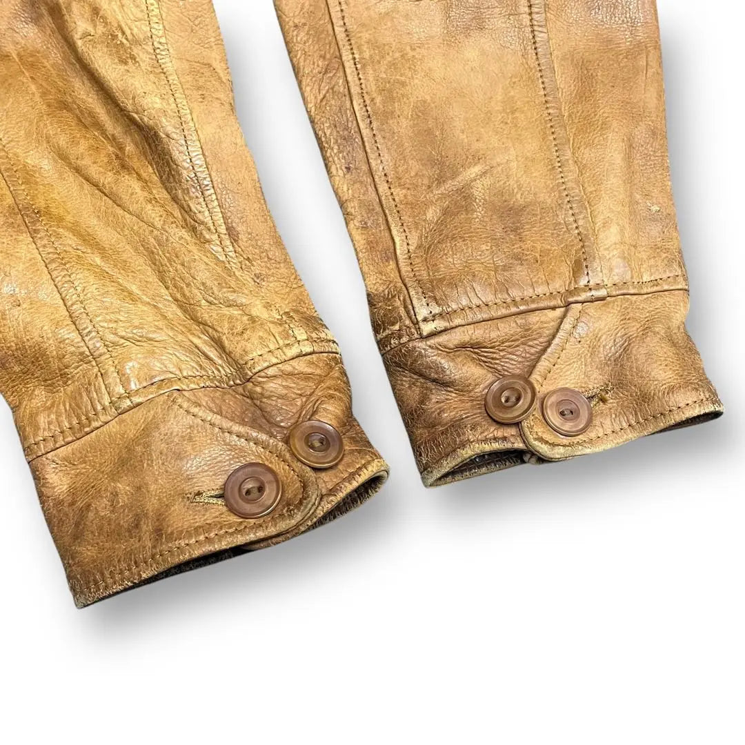 1930's Deerskin Leather Sports Jacket TALON Eyelet