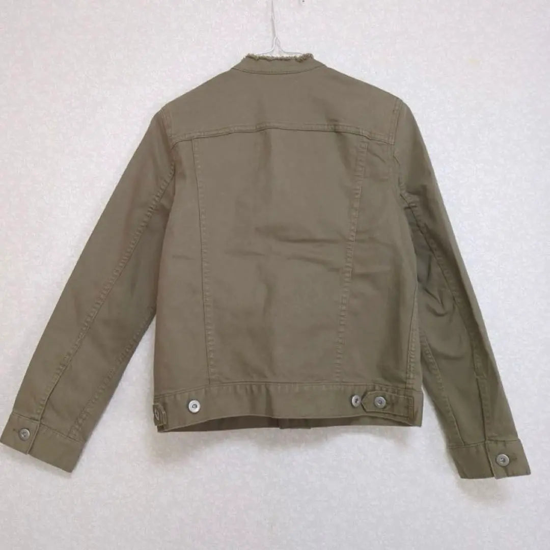 Rope picnic No -color jacket beautiful goods cotton khaki | ROPE PICNIC ノーカラージャケット　美品　コットン　カーキ