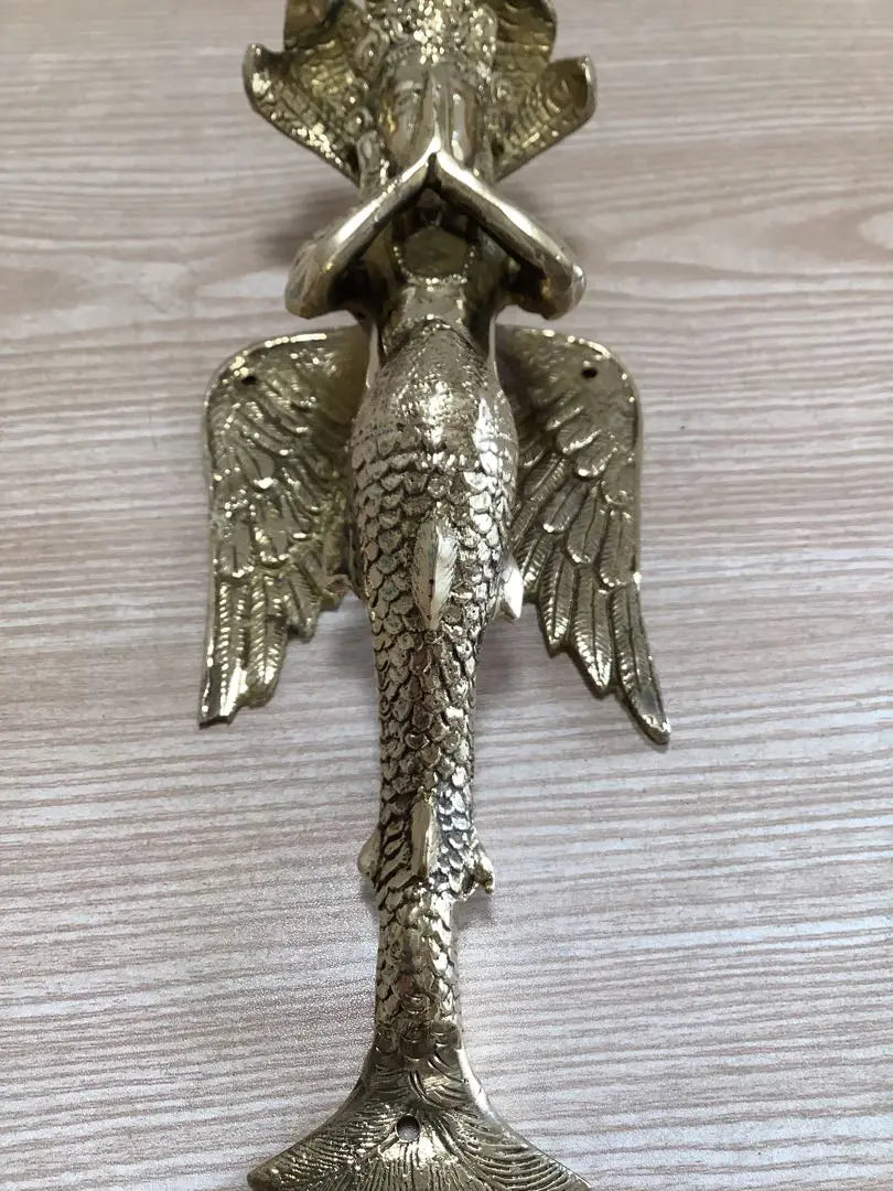 《Hinduism, New》Door handle Naga Goddess Brass 24.5cm C