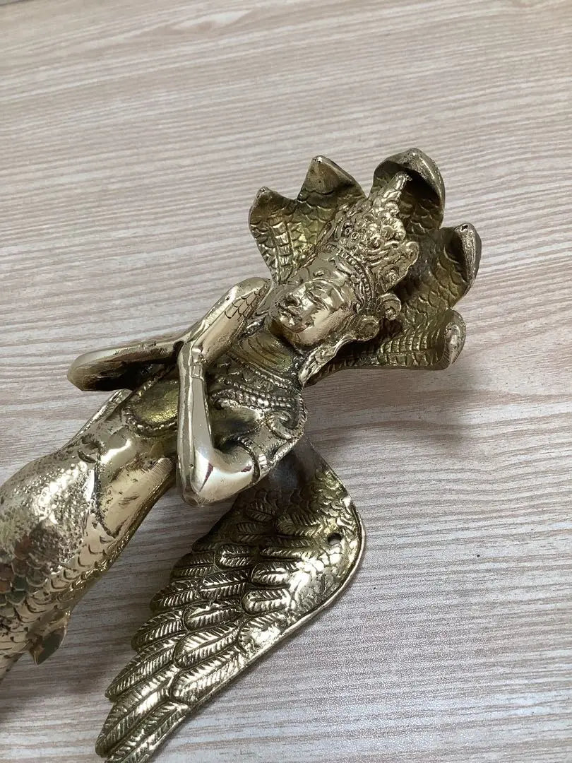 《Hinduism, New》Door handle Naga Goddess Brass 24.5cm C