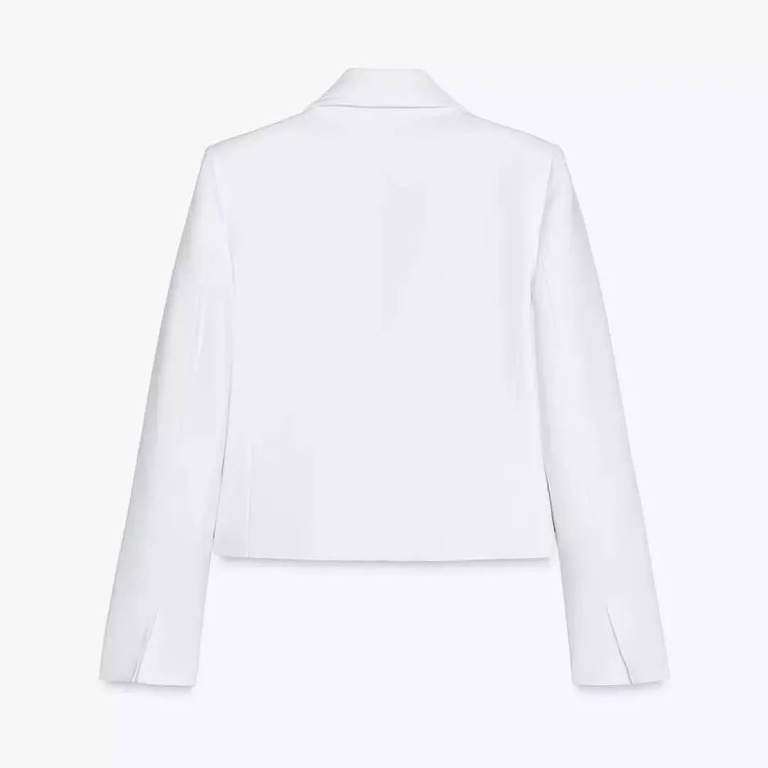 [Good condition] ZARA textured material cropped blazer white