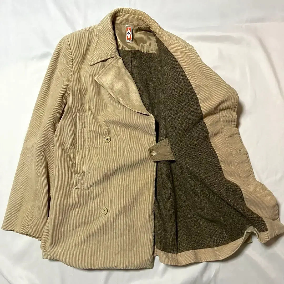 90s early Christofle Mail Corduroy Motorcycle Coat Artisan