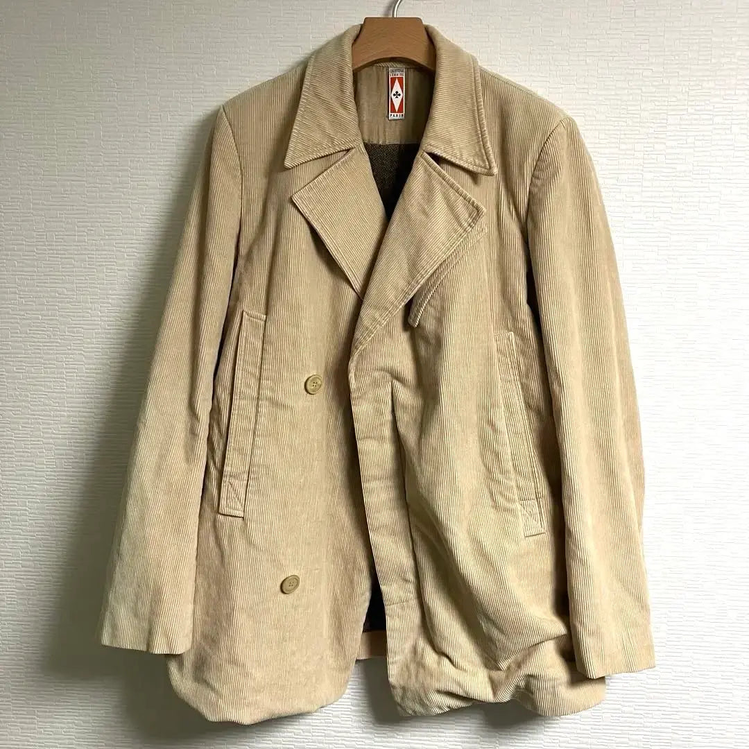 90s early Christofle Mail Corduroy Motorcycle Coat Artisan