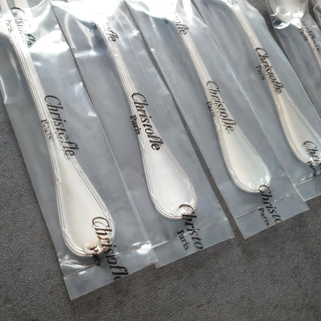 Christofle Luban Cake Fork Coffee Spoon Unopened 8 pieces