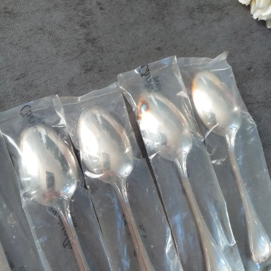 Christofle Luban Cake Fork Coffee Spoon Unopened 8 pieces