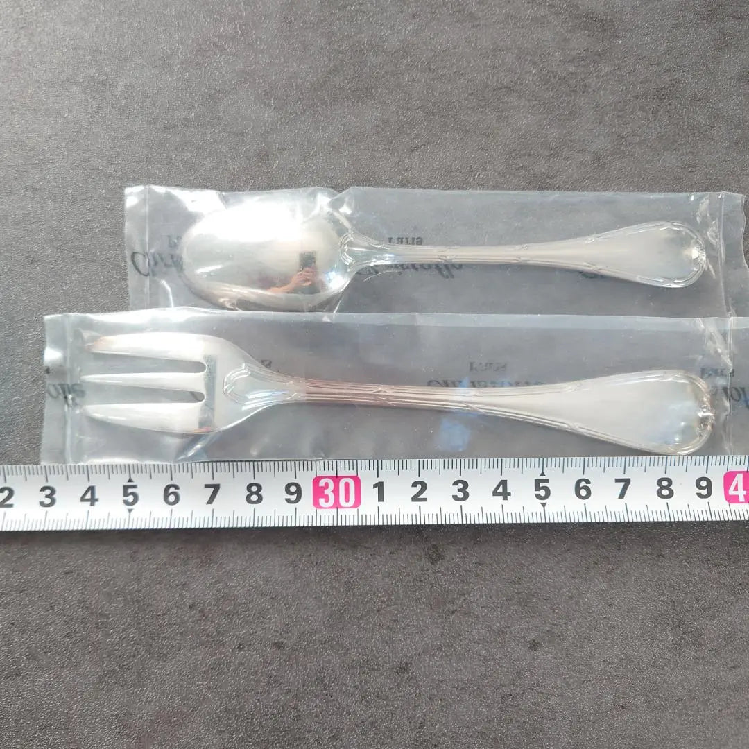 Christofle Luban Cake Fork Coffee Spoon Unopened 8 pieces