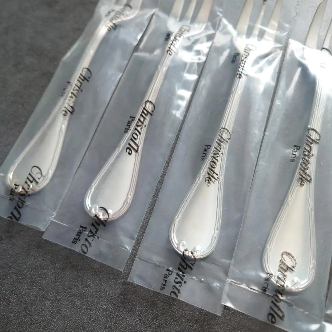 Christofle Luban Cake Fork Coffee Spoon Unopened 8 pieces