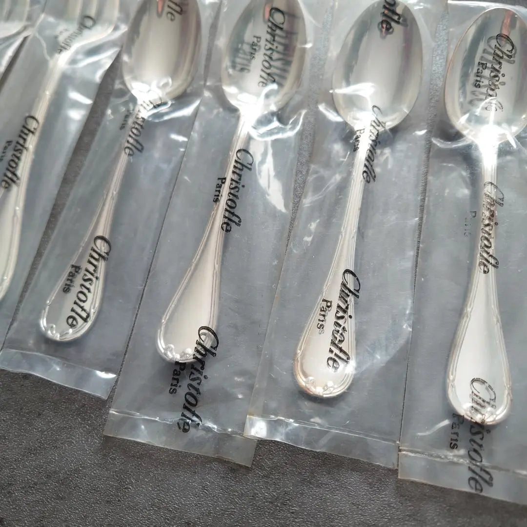 Christofle Luban Cake Fork Coffee Spoon Unopened 8 pieces