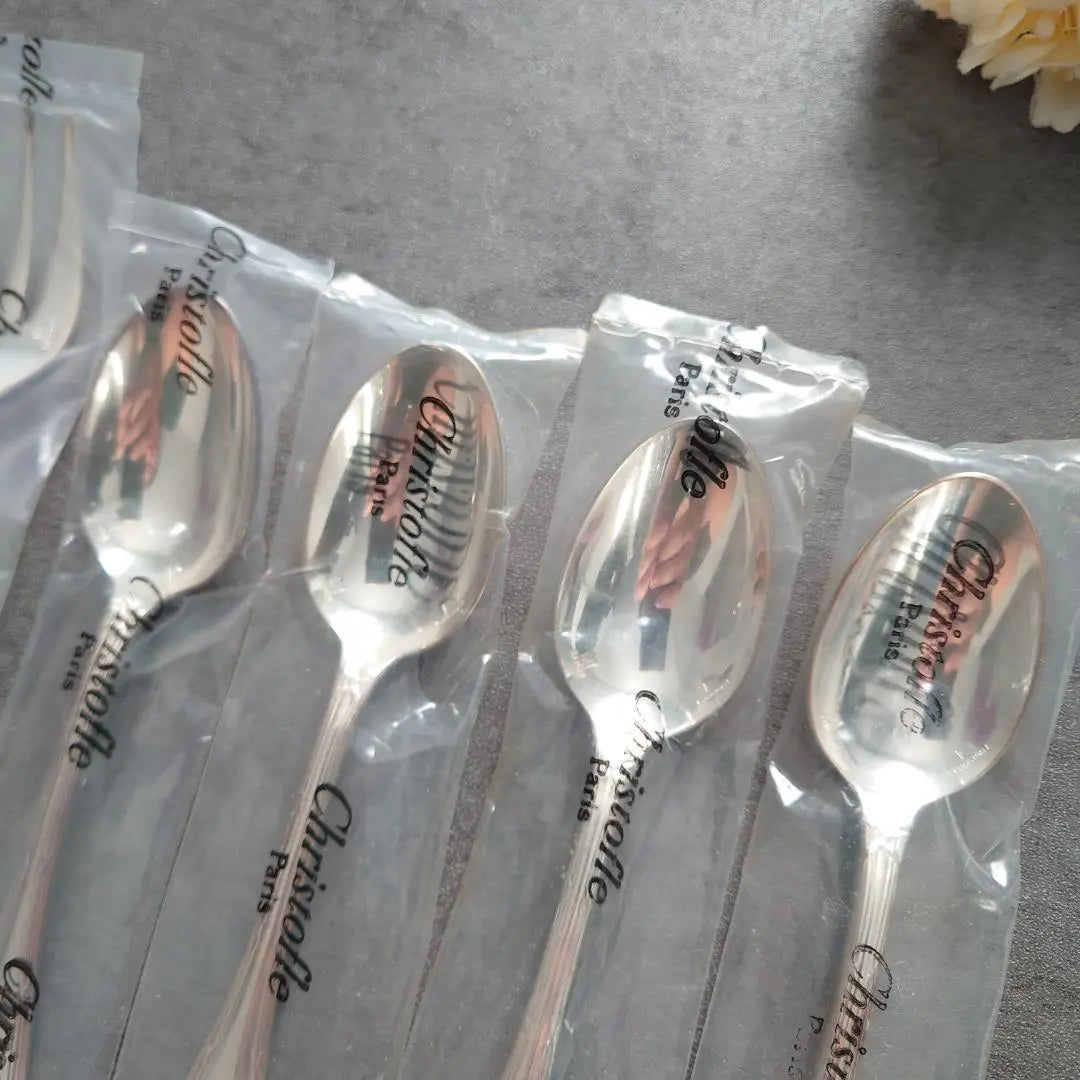 Christofle Luban Cake Fork Coffee Spoon Unopened 8 pieces