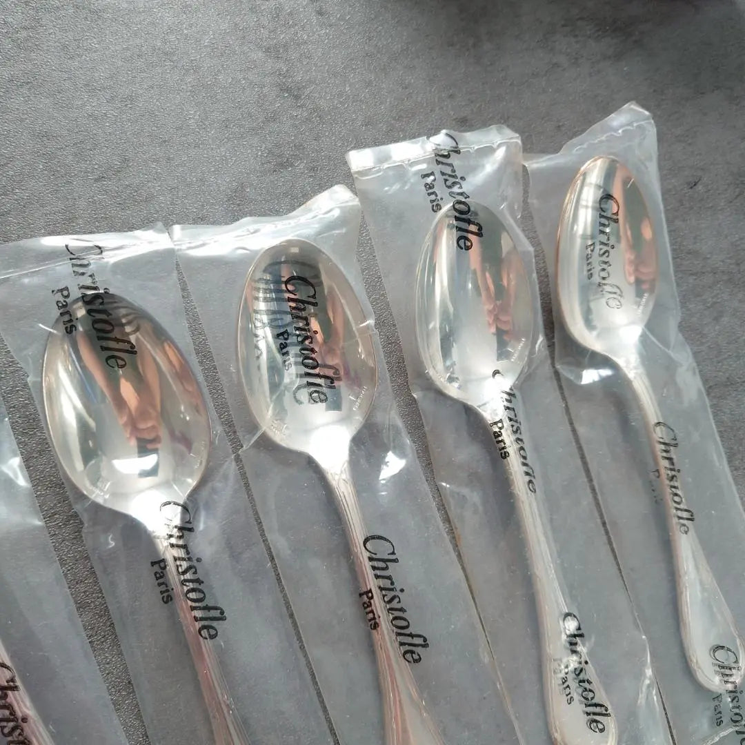 Christofle Luban Cake Fork Coffee Spoon Unopened 8 pieces