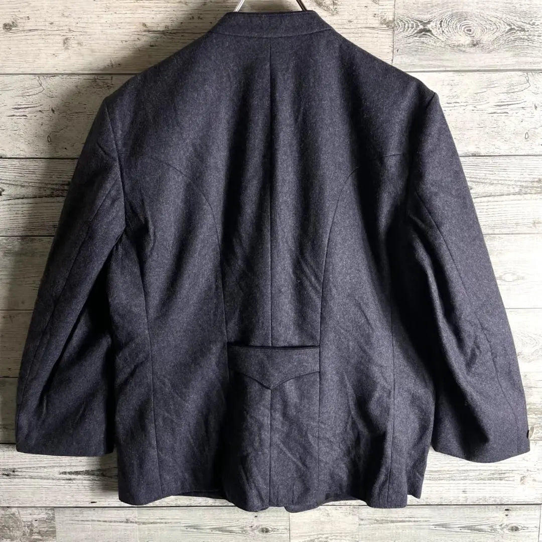 [Good condition] Tyrolean jacket Mao Collar Wool 100 Embroidered Women's L equivalent | 【美品】チロリアンジャケット　マオカラー　ウール100　刺繍　レディースL相当