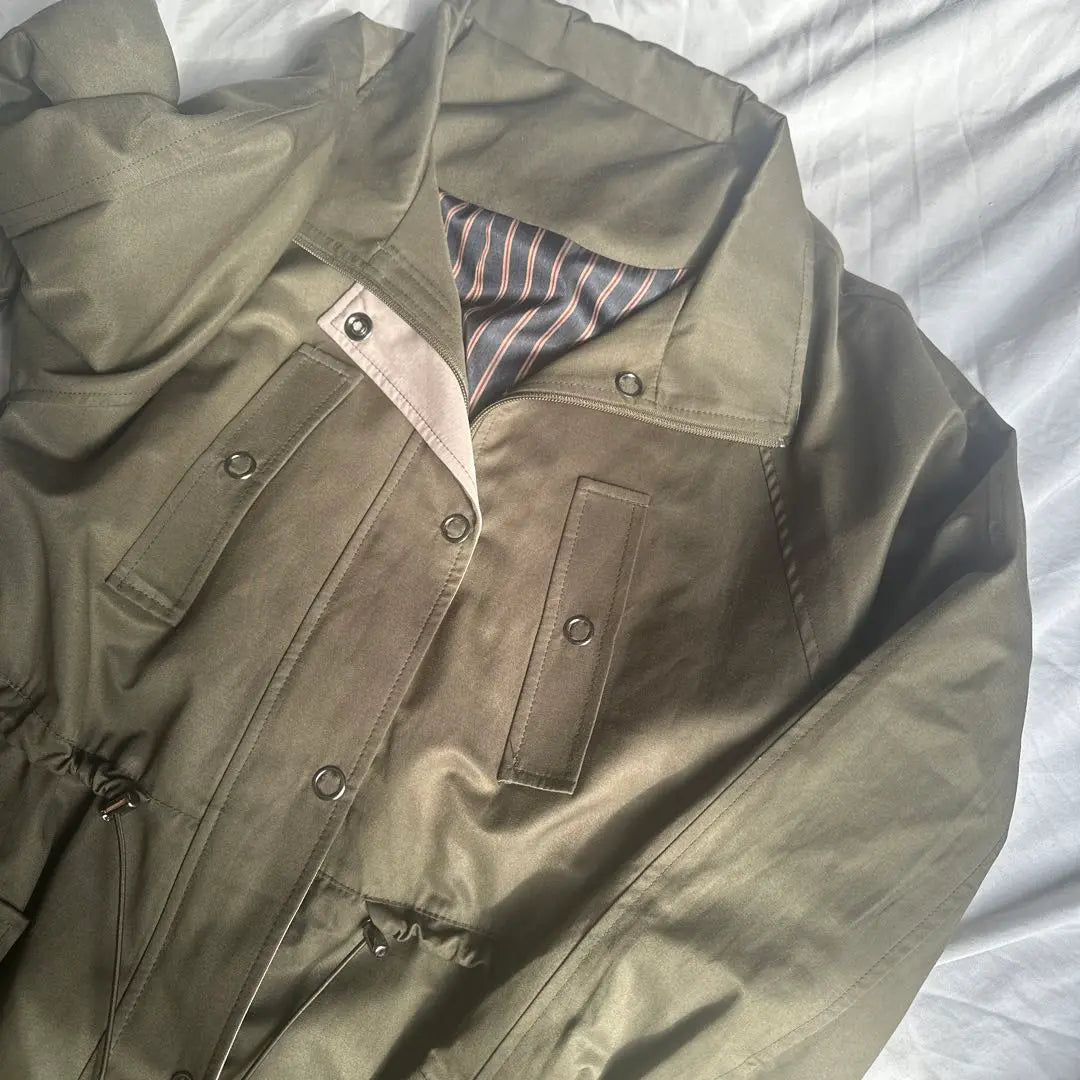 Olive trench coat