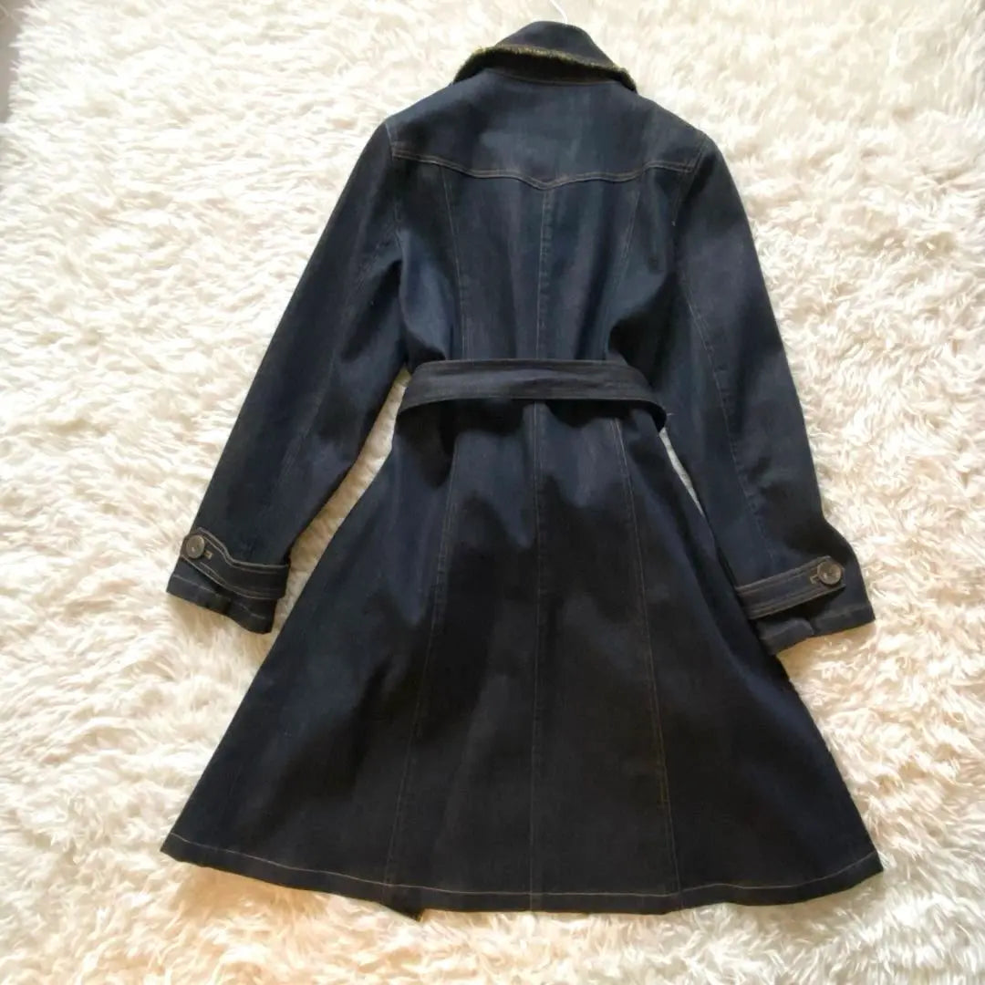 [Good condition] M's Gracie Denim Trench A-line Double-breasted Fringe