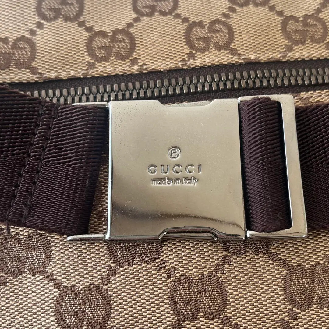 [Good condition] Gucci Body Bag GG Canvas Leather Brown 28566