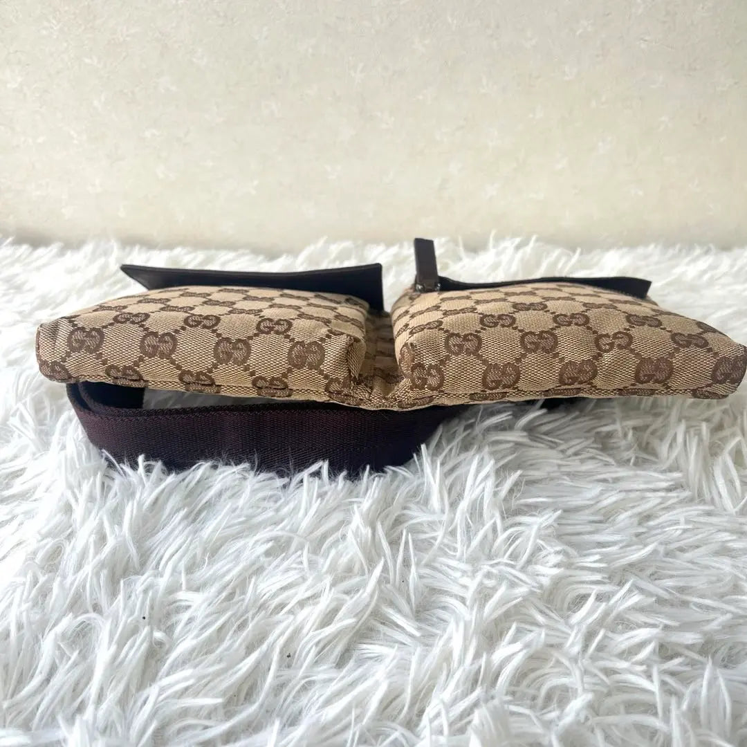 [Good condition] Gucci Body Bag GG Canvas Leather Brown 28566