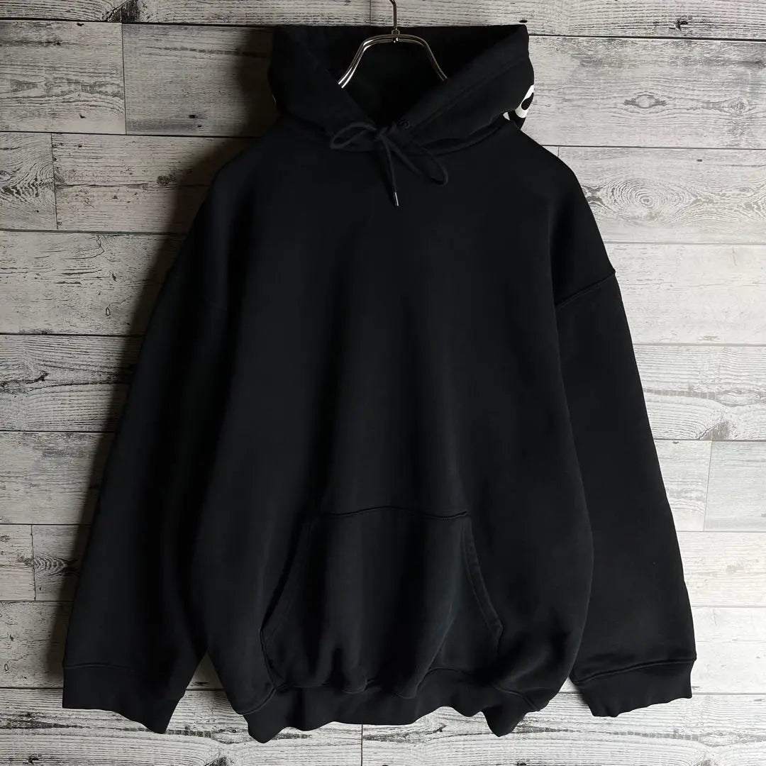 [Popular model] Balenciaga☆ Sweatshirt with hood logo black