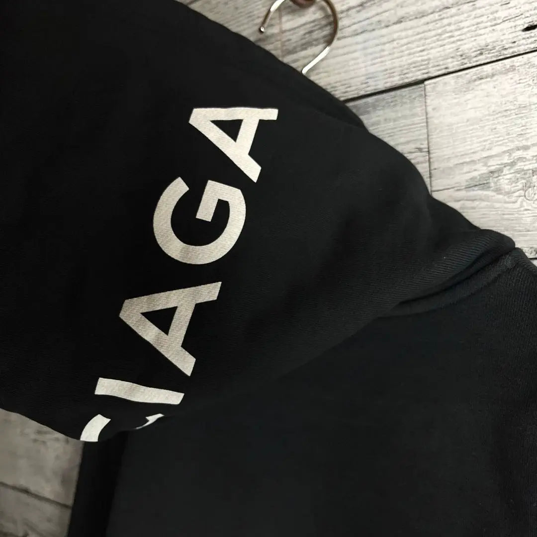 [Popular model] Balenciaga☆ Sweatshirt with hood logo black