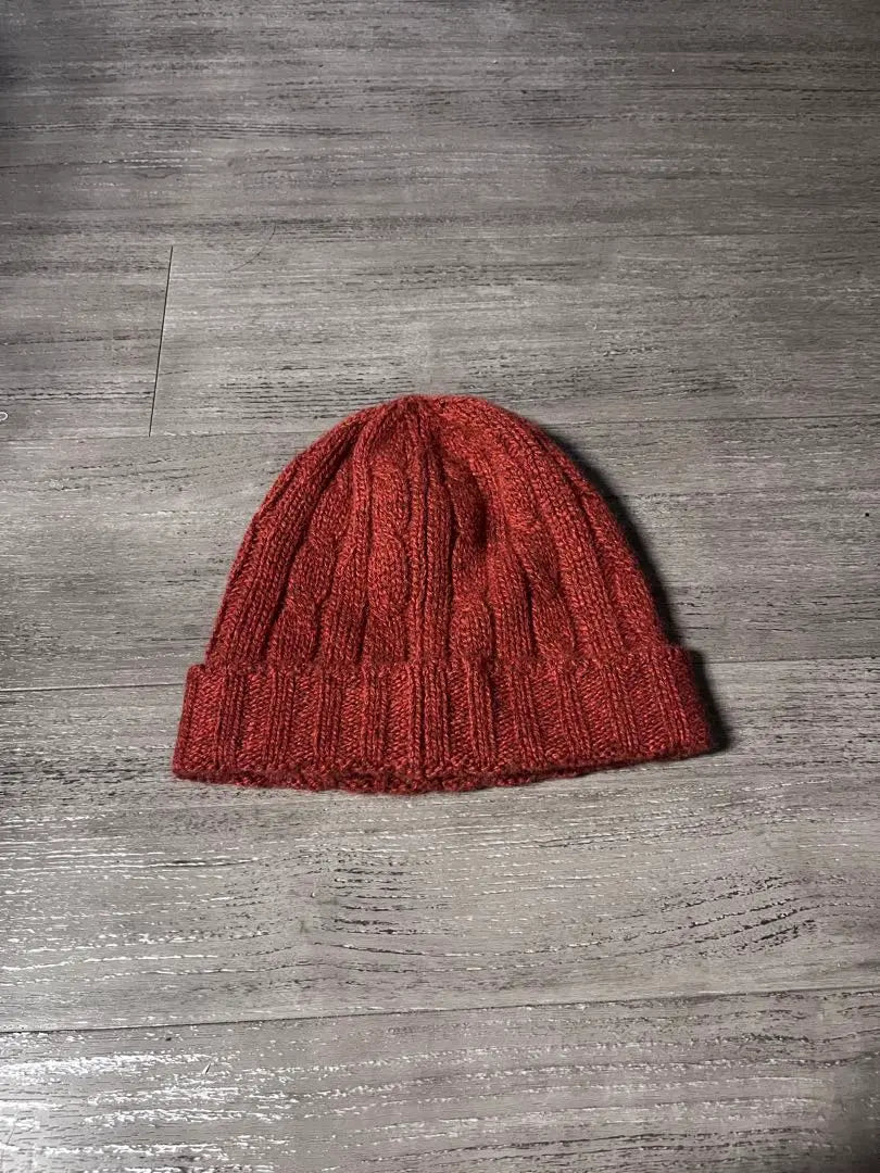 Margaret Howell Ribbn Knit Hat Orange | MARGARET HOWELL リブ編みニット帽 オレンジ