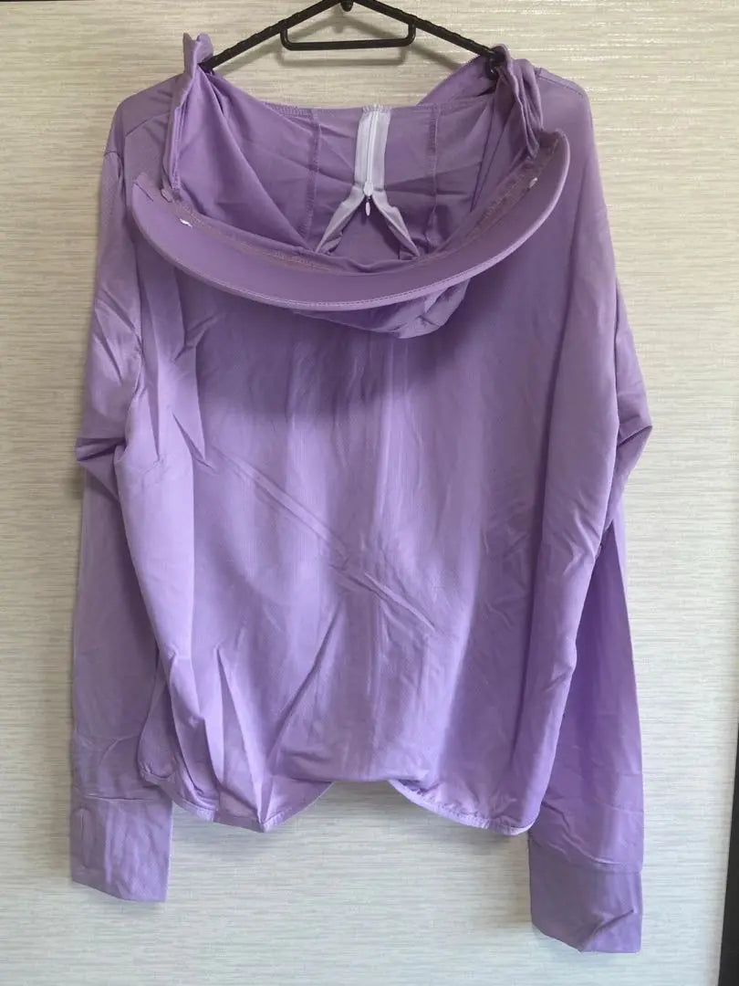 [Final price reduction] UV-cut hoodie for women Purple 2XL long sleeves