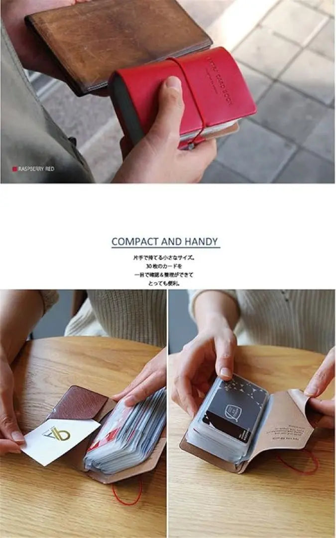 Card Case Business Card Holder Women's Men's Card Holder Leather Vertical