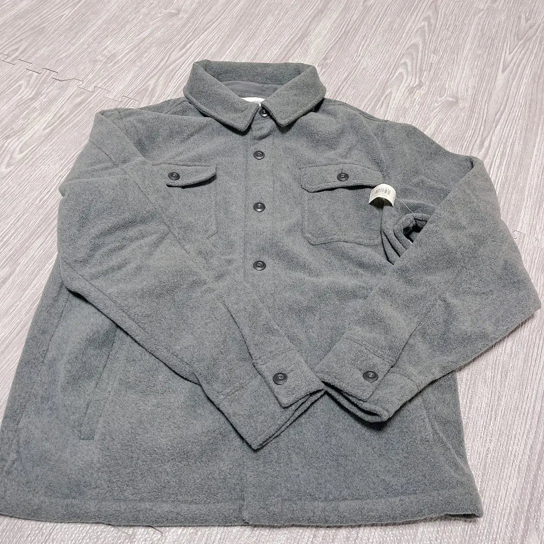 ⭐ Precio más bajo ⭐ Camisa gruesa polar manga larga para hombre talla XL exterior gris