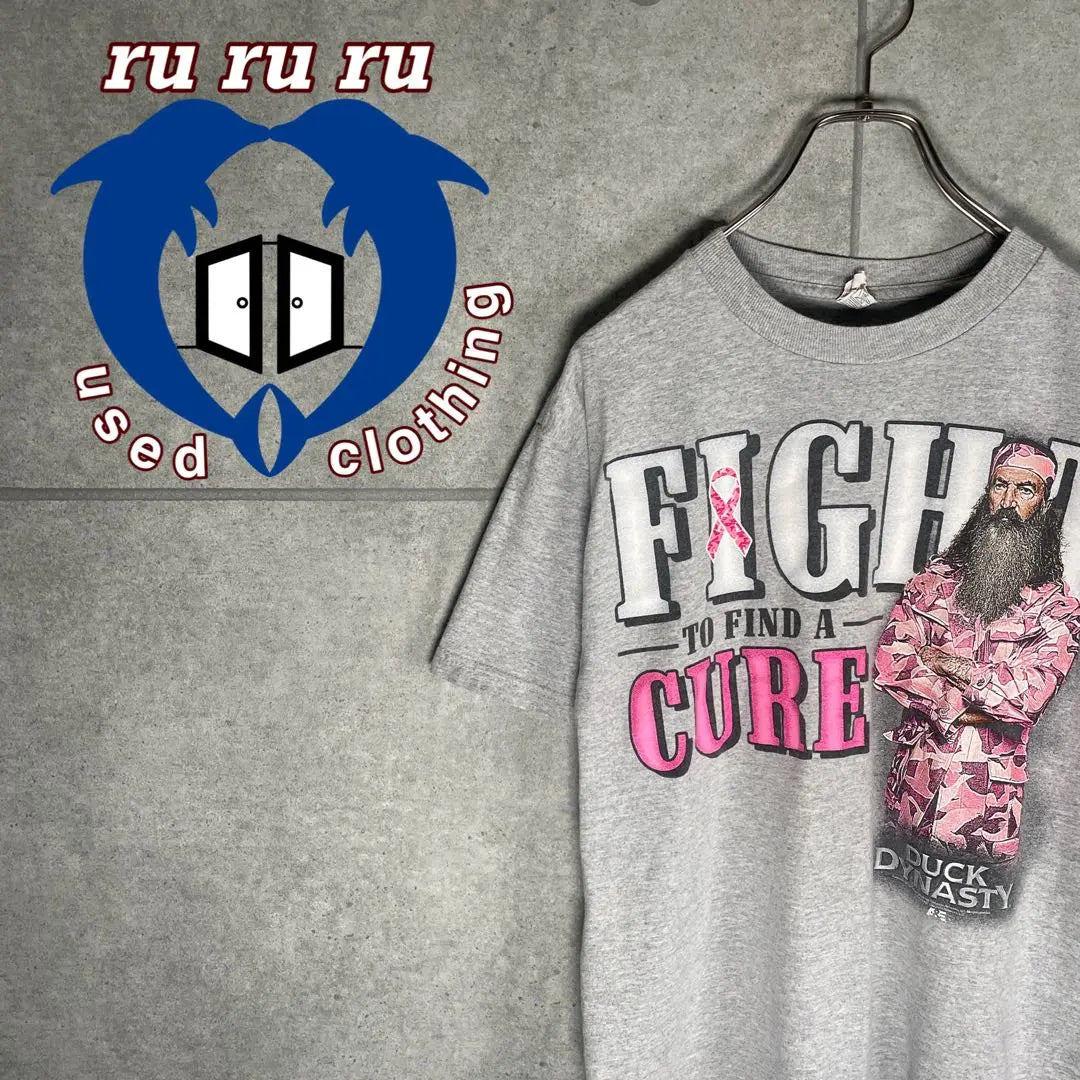 [Ropa vieja] Camiseta de manga corta Duck Dynasty Programa de televisión Fillobatson Gris | [古着]ダックダイナスティ 半袖 Tシャツ フィルロバートソン テレビ番組 灰色