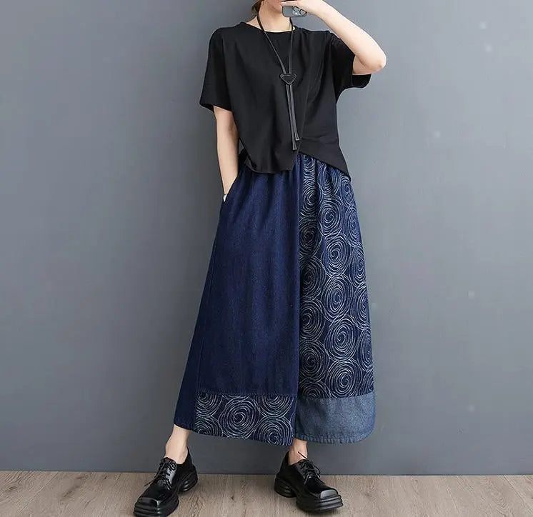 Large size women's pants wide pants spring summer autumn new