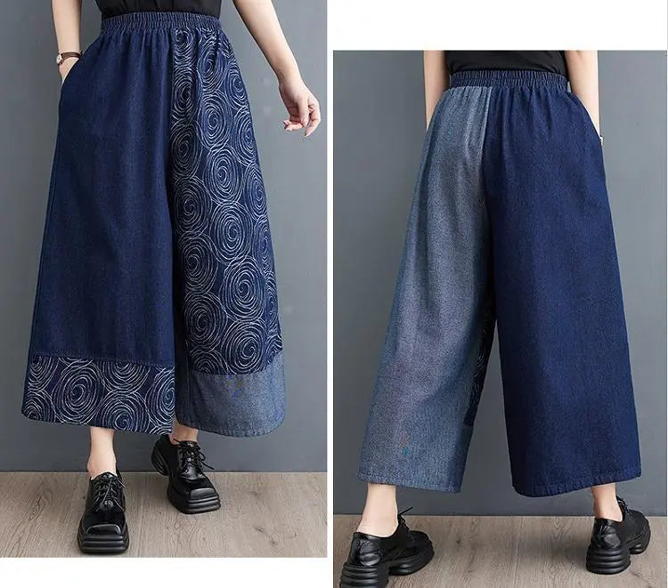 Large size women's pants wide pants spring summer autumn new