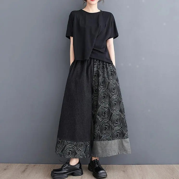 Large size women's pants wide pants spring summer autumn new