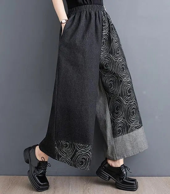 Large size women's pants wide pants spring summer autumn new