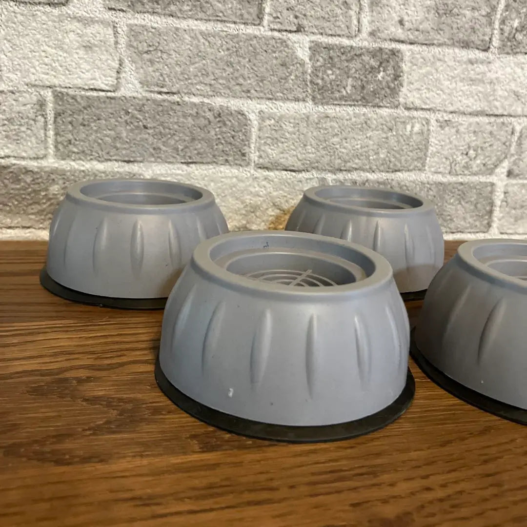 [Soporte de elevación a prueba de vibraciones para lavadora] Juego de 4 patas de instalación para muebles de goma antivibraciones de color gris con ventosa