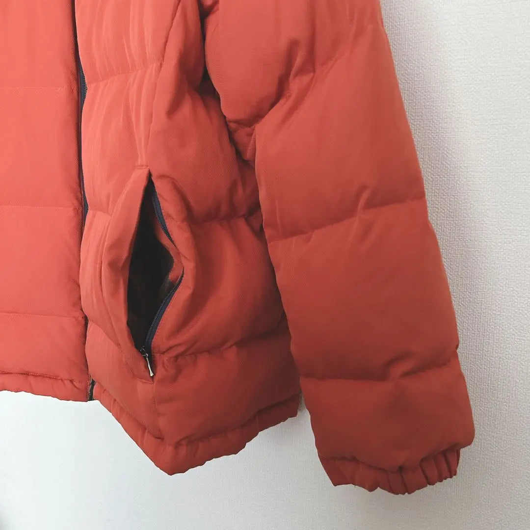 [GOLDEN BEAR] Red down jacket plaid pattern L 90% down